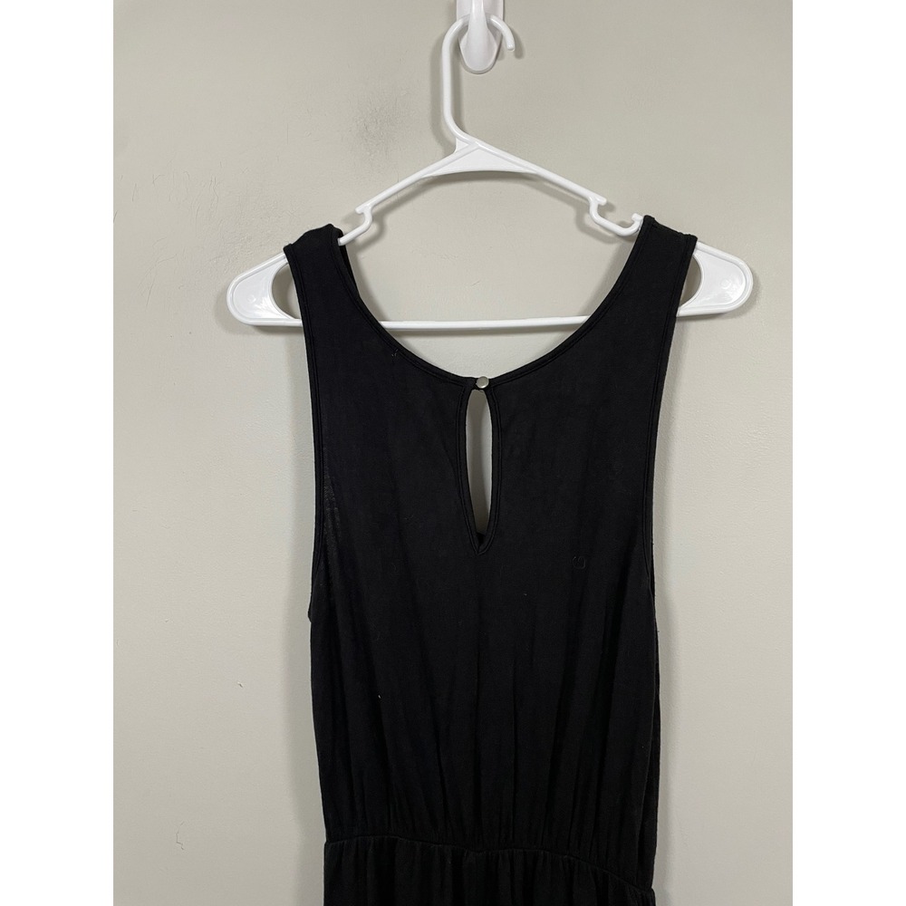 Stelen Black Tie Waist Sleeveless Jumpsuit Size Medium Minimalist Casual Comfort - Picture 7 of 9